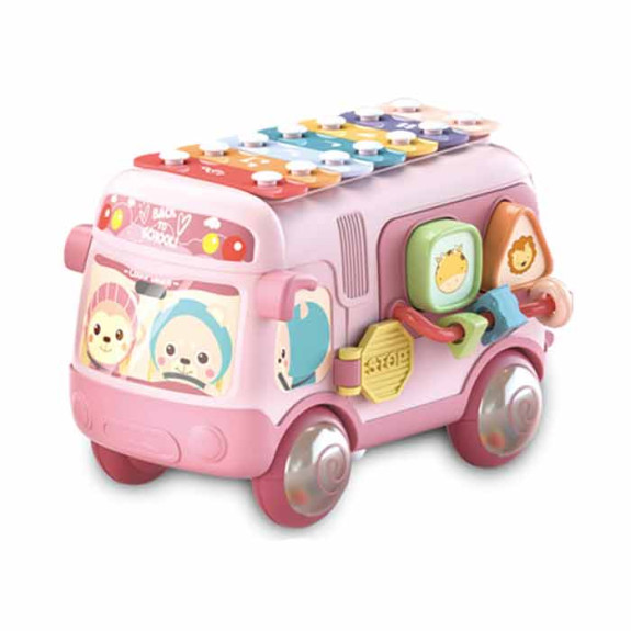BABY Puzzle taxi bus - Pink